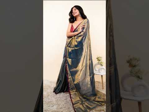 Party wear collection light waight soft tishyu sarees,#deekshanahandlooms #handloomsarees # viral