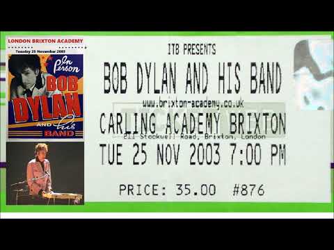 Bob Dylan 2003 European Autumn Tour - Brixton Academy, London UK 25th November 2003