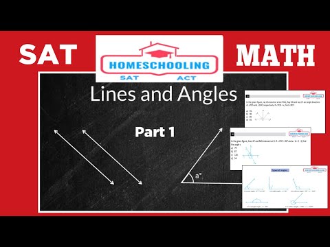 SAT Math | Lines and Angles [Part 1] | Basics to level 2 question | Homeschooling  SAT prep