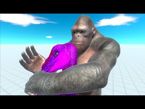 GORO THE GIANT vs COLORED DINOSAURS - Animal Revolt Battle Simulator
