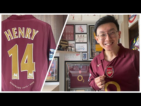 Unboxing Arsenal Final Season Highbury 2005 Kit with Gold Velvet/Felt Printed Name of Thierry Henry