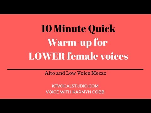 🎵10 Minute Quick Warm-up for Lower Female Voices