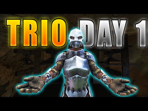 How A TRIO Claims An UNOUTCHABLE Cave DAY 1 !!! - ARK