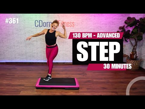 30-Minute Advanced Aerobics at 130 BPM - Step Class #361