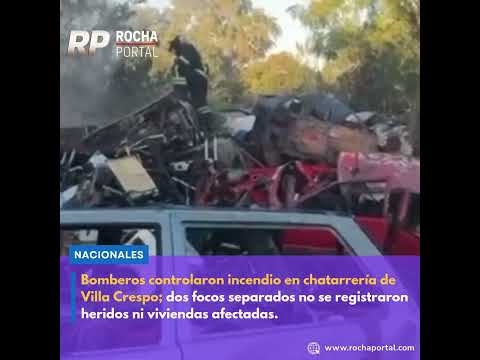 Bomberos controlaron incendio en chatarrería de Villa Crespo sin heridos ni viviendas afectadas.