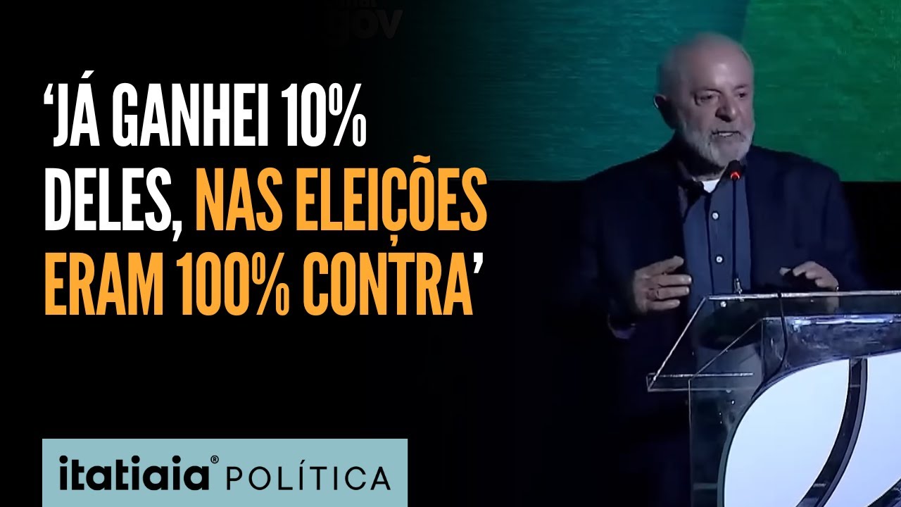 LULA IRONIZA REJEIÇÃO DE 90% NA FARIA LIMA: "NAS ELEIÇÕES ERAM 100% CONTRA"