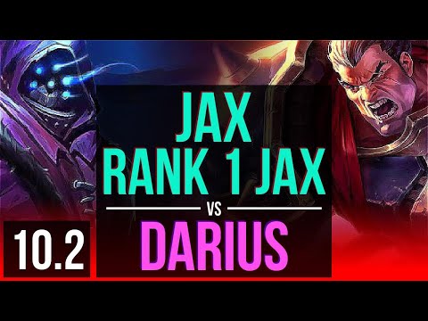 JAX vs DARIUS (TOP) | Rank 1 Jax, Rank 3, 500+ games, KDA 13/3/4, Dominating | BR Challenger | v10.2