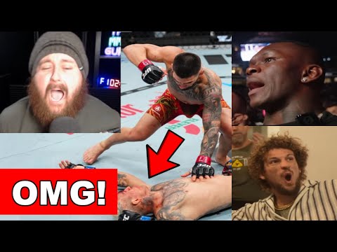 MMA WORLD REACTS TO ILIA TOPURIA KNOCKING OUT CHARLES OLIVEIRA IN ROUND 1 AT UFC 317!