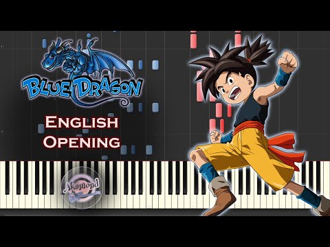 Blue Dragon Theme Song Piano Cover / Synthesia Piano Tutorial