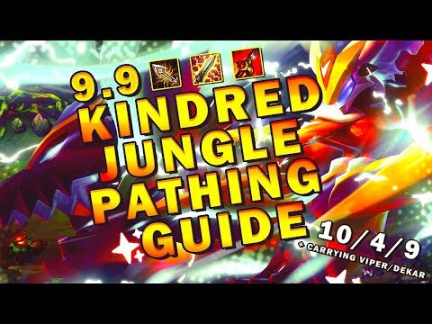 RANK 1 KINDRED 9.9 JUNGLE PATHING GUIDE CARRYING V1PER AND DEKAR - League of Legends
