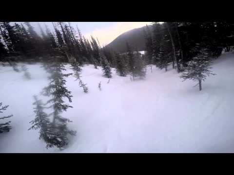 Backcountry skiing in Cameron Pass, Colorado.