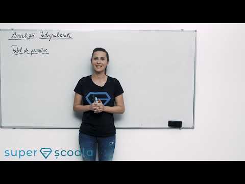 Clasa a XII-a -Tabel de primitive