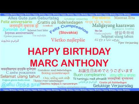 Marc Anthony   Languages Idiomas - Happy Birthday