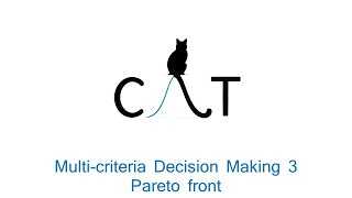 Multi-criteria Decision Making 3 - Pareto front [Tutorial]