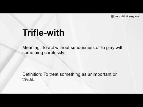 Synonym For Trifle