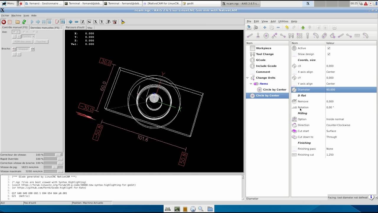 NativeCAM Basic Shapes
