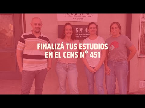 Comenzó el Ciclo Lectivo en el CENS 451 de Roque Pérez