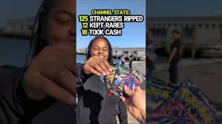 her first time opening pokemon cards, looking for the $900 mew card