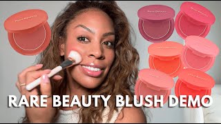 Rare Beauty Soft Pinch Matte Bouncy Blush PRO Makeup Artist Demo - Swatches & Application