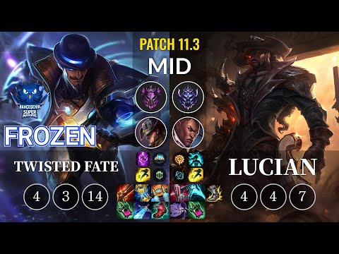 SUP Frozen Twisted Fate vs Lucian Mid - KR Patch 11.3
