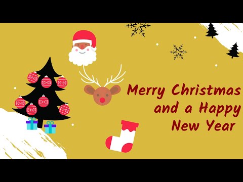 New year greeting card || Christmas card just in 2 minutes