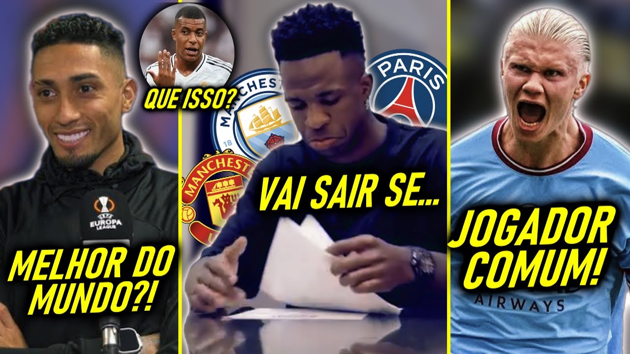 VINI JR VAI SAIR por causa de MBAPPÉ? - RAPHINHA MELHOR do MUNDO - HAALAND É COMUM!