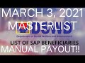 DSWD MASTER LIST Waitlisted 1st Tranche 2nd Tranche 3rd Tranche MARCH 3 2021