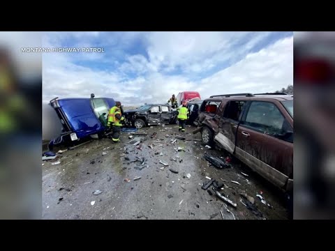 Massive pile-up along I-90 in Billings