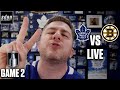 Stanley Cup Playoffs - Toronto Maple Leafs @ Boston Bruins - Game 2 LIVE w/ Steve Dangle