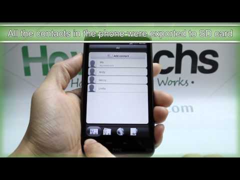 How to Export the Contacts on HTC Desire HD