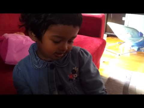 2 yrs old Ranya sings Happy birthday to u