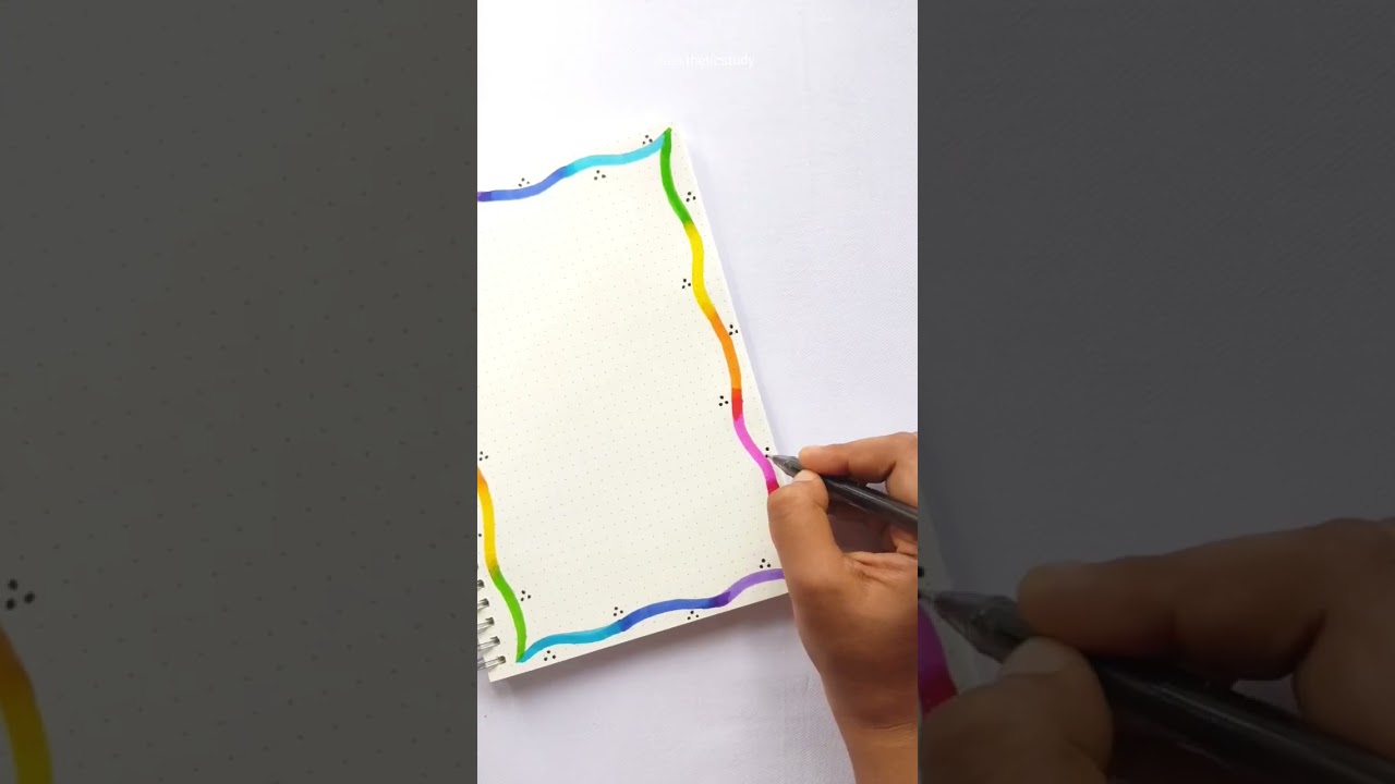 Easy border design for school projects ✨ #shorts #youtubeshorts