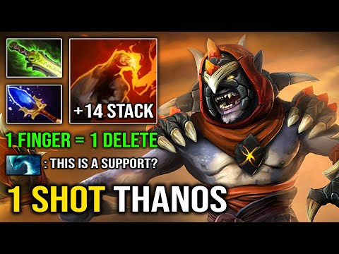 When You Get 1 Shot By a Support Lion | WTF Thanos Finger 100% Full Aghanim Effect Dota 2