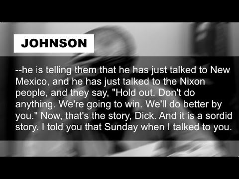 Richard Nixon Lyndon Johnson Phone Call November 8 1968