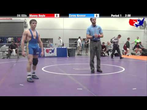 Manny Boyle vs. Corey Keener at 2013 Junior Nationals - FILA - FS