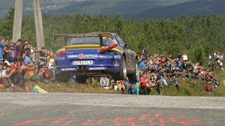 preview picture of video 'El mayor salto del Rallye de Ourense 2013 - Miguel Fuster Porsche 911 GT3'