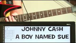 Johnny Cash A Boy Named Sue Guitar Chords Lesson &amp; Tab Tutorial written by Shel Silverstein