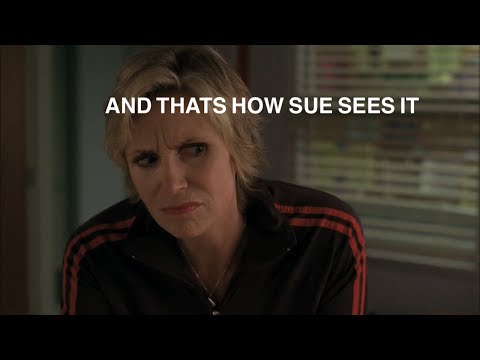 Sue Sylvester being the funniest character on glee for 4 minutes (season one)