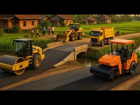 Ultra Realistic RC Construction  Village Road & Bridge Full Build  Peaceful Rural Scene