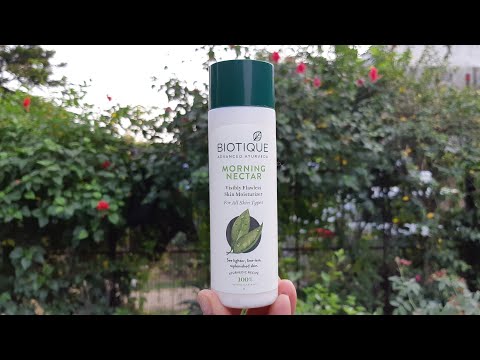 Biotique morning nector visibly flawless skin moisturiser review! All skin type!best 4 summers Video
