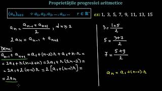 Proprietățile progresiei aritmetice