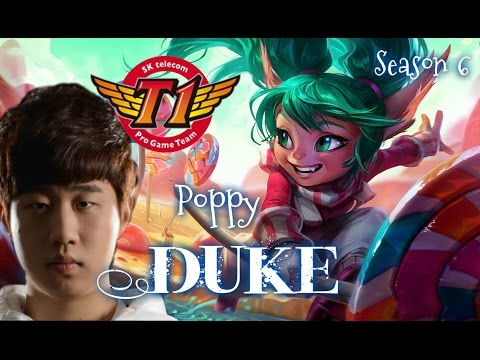 SKT T1 Duke POPPY vs Fiora TOP - Patch 6.2 KR | League of Legends