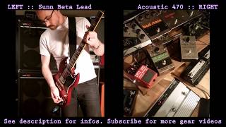 Video thumbnail for SUNN Beta Lead VS ACOUSTIC 470 :: Stoner Amp Battle by S Perras