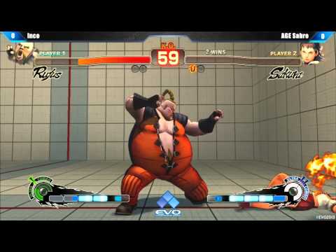 [EVO 2013 SSFIV AE] Inco (Rufus) vs AGE Sabre (Sakura)