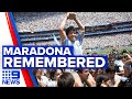 World mourns Diego Maradona’s death | 9 News Australia