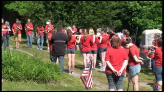 preview picture of video 'Lackawanna Trail Marching Lions Memorial Day 2012 Factoryville Pa LTSD  LTHS Band'