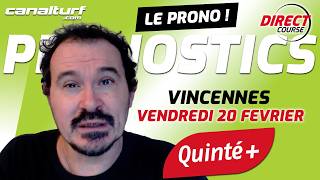 emission video des courses turf pmu du Vendredi 20 février 2026