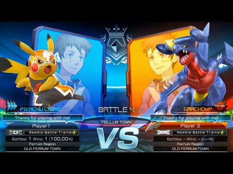 Pokken Tournament DX Pikachu Libre vs Garchomp Gameplay HD