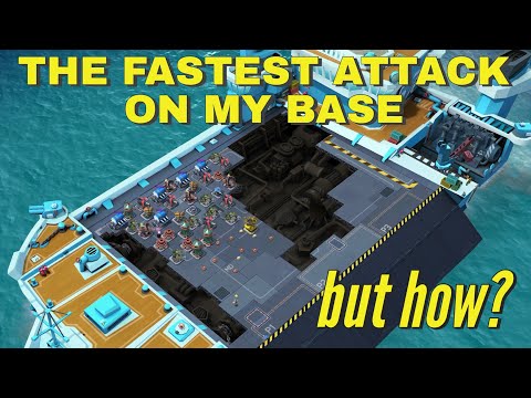 FASTEST TROOPS on 5 ENGINE ROOMS - WARSHIPS - BOOM BEACH gameplay/attack strategy