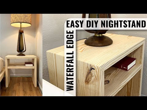 HOW TO BUILD NIGHTSTANDS creating a waterfall edge (easy DIY wood project)